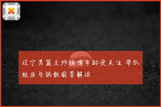 辽宁男篮主帅杨鸣年龄受关注 带队经历与执教前景解读